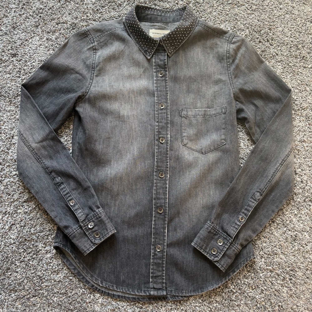 H&M- Studded Buttondown